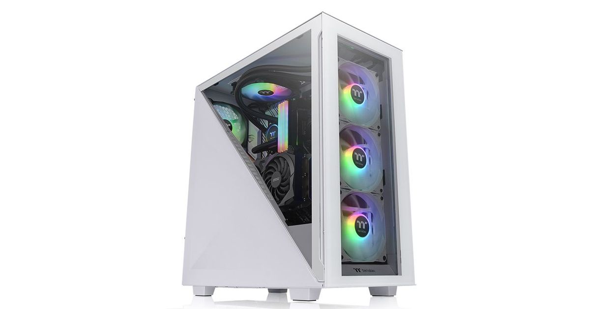 Thermaltake Divider 300 TG Snow ARGB Midi Tower White - Desktop