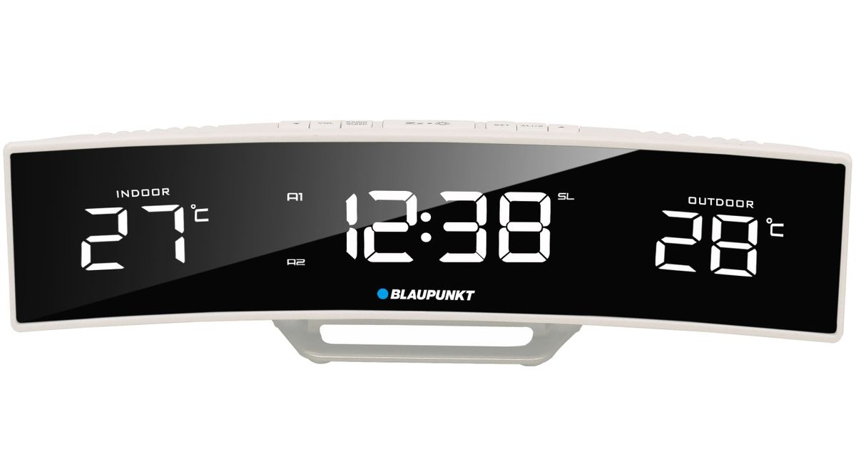 Blaupunkt CR12WH alarm clock Digital alarm clock Black, White - Clock radios  - AV-equipment & accessories - Audio-video - MT Shop