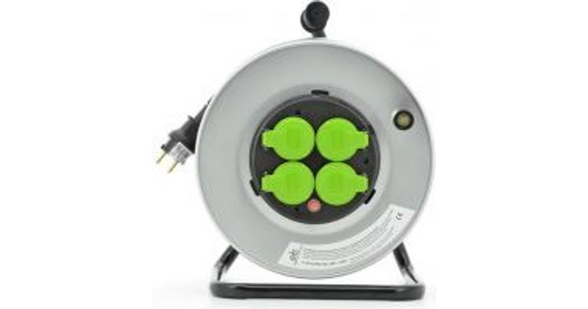 ELS Extension cable drum IP44 3 x 1.5mm, metal cable drum 50m