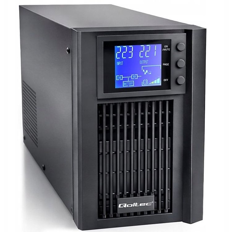 Tootefoto - Qoltec Pure Sine Wave | 1kVA | 800W | AVR |LCD | Czysty Sinus
