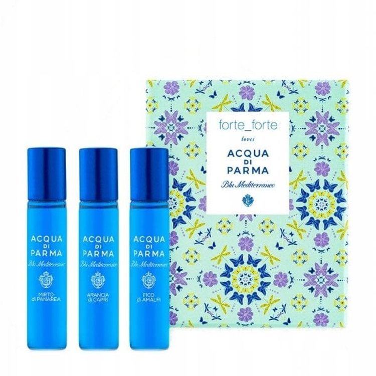 Tootefoto - Komplekt Acqua di Parma: Blu Mediterraneo Arancia di Capri, Eau De Toilette, Unisex, 12 ml + Blu Mediterraneo - Fico di Amalfi, Eau De Toilette, Unisex, 12 ml + Blu Mediterraneo -
