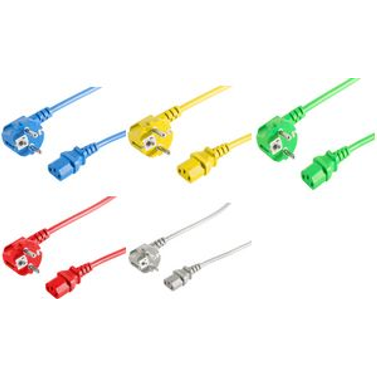 Tootefoto - shiverpeaks BS09-05052 toitekaabel Kollane 5 m CEE7/7 C13 pistikut