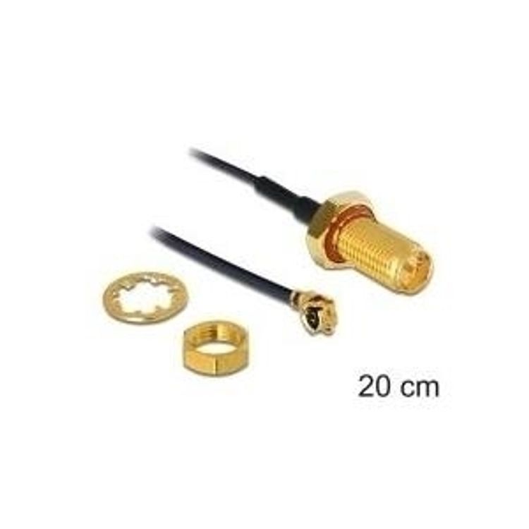 Tootefoto - DeLOCK 88746 koaksiaalkaabel 0,2 m Must