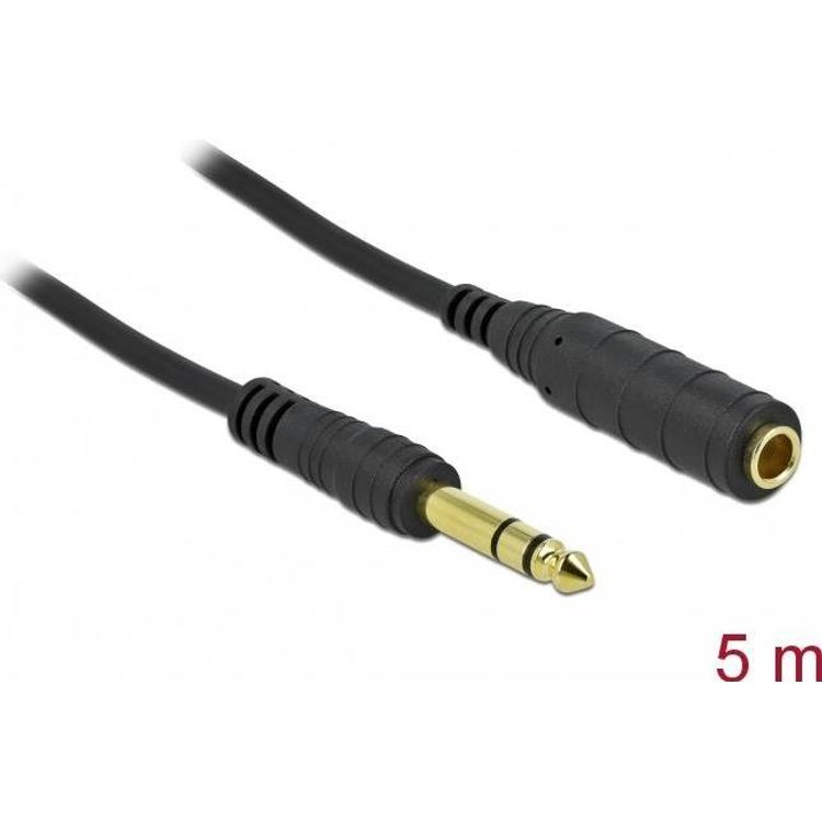 Tootefoto - DeLOCK 86767 audiokaabel 5 m 6.35mm Must