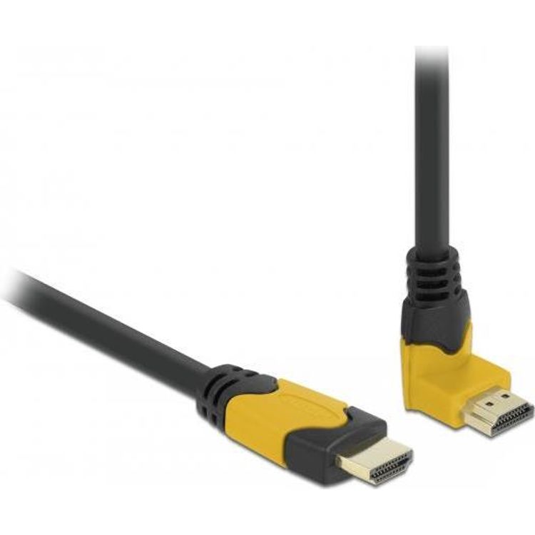 Tootefoto - DeLOCK 86990 HDMI-kaabel 3 m HDMI t p A (Standard) Must, Kollane