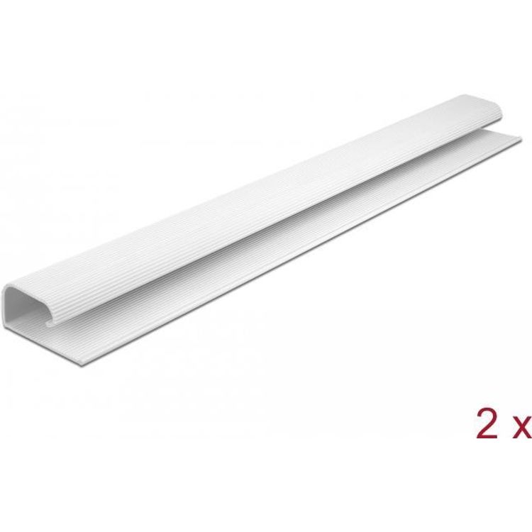 Tootefoto - DeLOCK 20884 juhtmete organisaator Laud Kaablikarbik Valge 2 tk