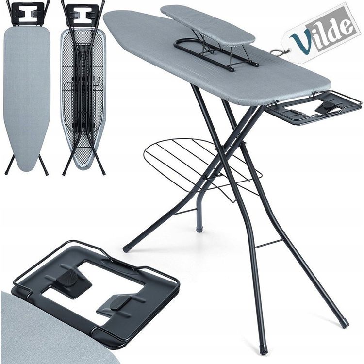 Tootefoto - Vilde Varrukaga triikimislaud, hall 140x39x92 cm