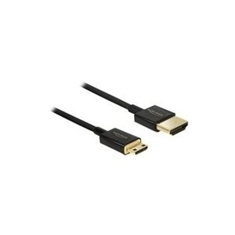 Tootefoto - DeLOCK HDMI-A/HDMI Mini-C, 1 m HDMI-kaabel HDMI t p A (Standard) HDMI Type C (Mini) Must
