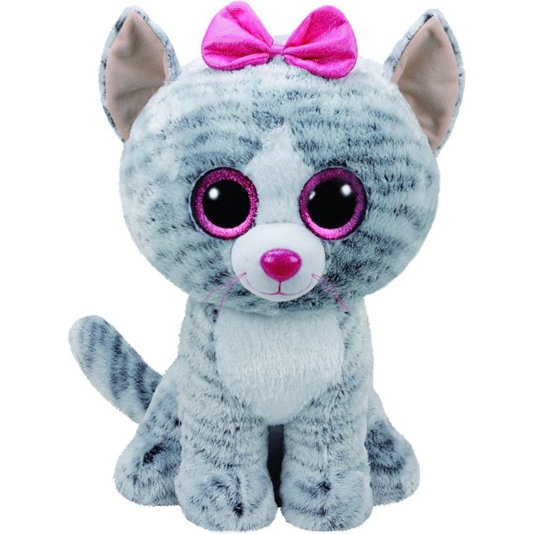 Tootefoto - TY Meteori maskott TY Beanie Boos Kiki - Hall kass, 42 cm