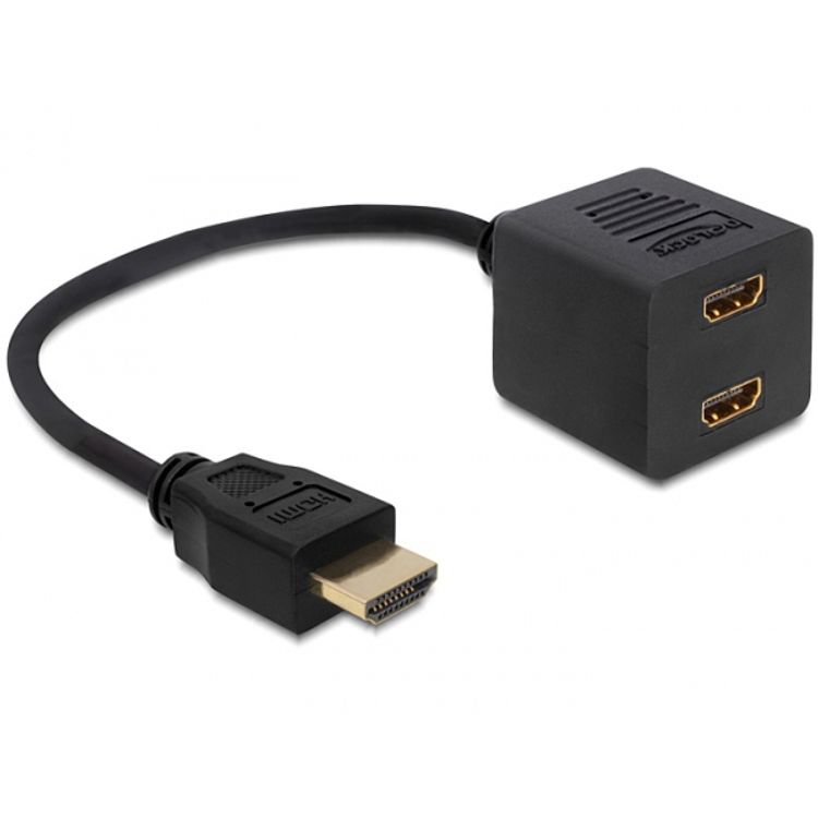 Tootefoto - DeLOCK 65226 videokaabliadapter HDMI t p A (Standard) 2 x HDMI Must