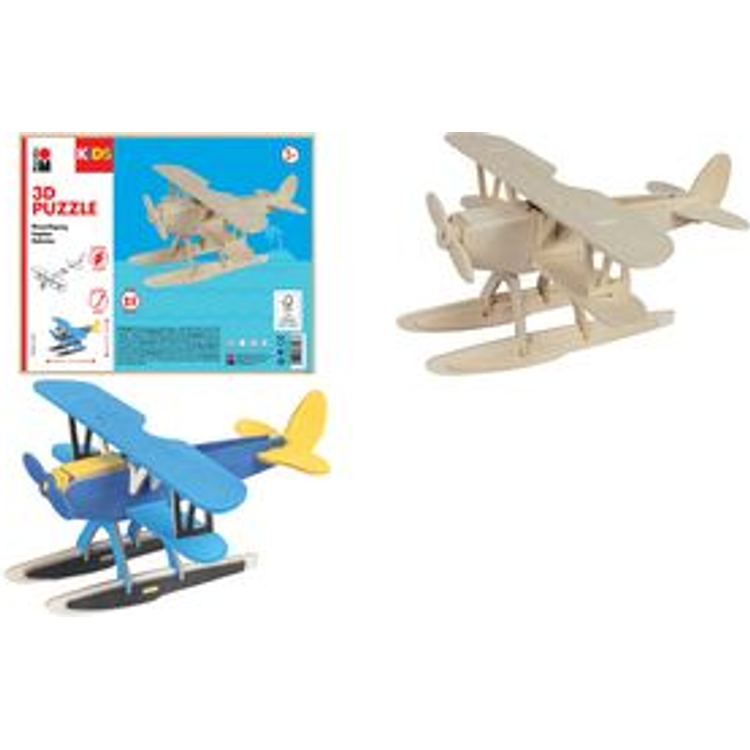 Tootefoto - Marabu KiDS 3D Puzzle "Wasserflugzeug", 28 Teile Holzbausatz, vorgestanzte Teile aus Sperrholz, zum Stecken - 1 St ck (0317000000002)
