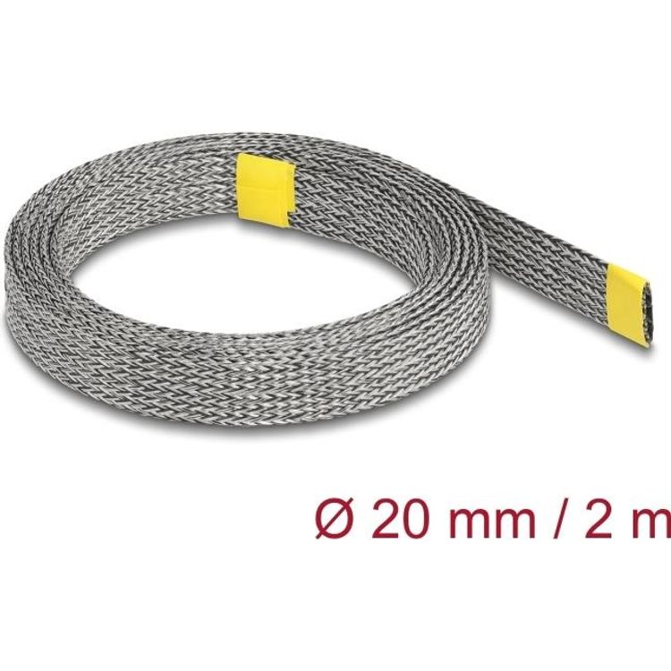 Tootefoto - Delock Geflechtschlauch zur EMI Abschirmung dehnbar 2 m x 20 mm (20939)