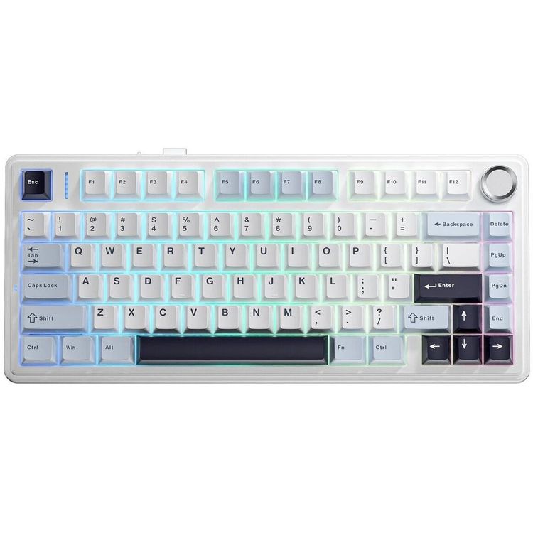 Tootefoto - F75 EN / RU Layout Mechanical Gaming keyboard White Ice vein switch