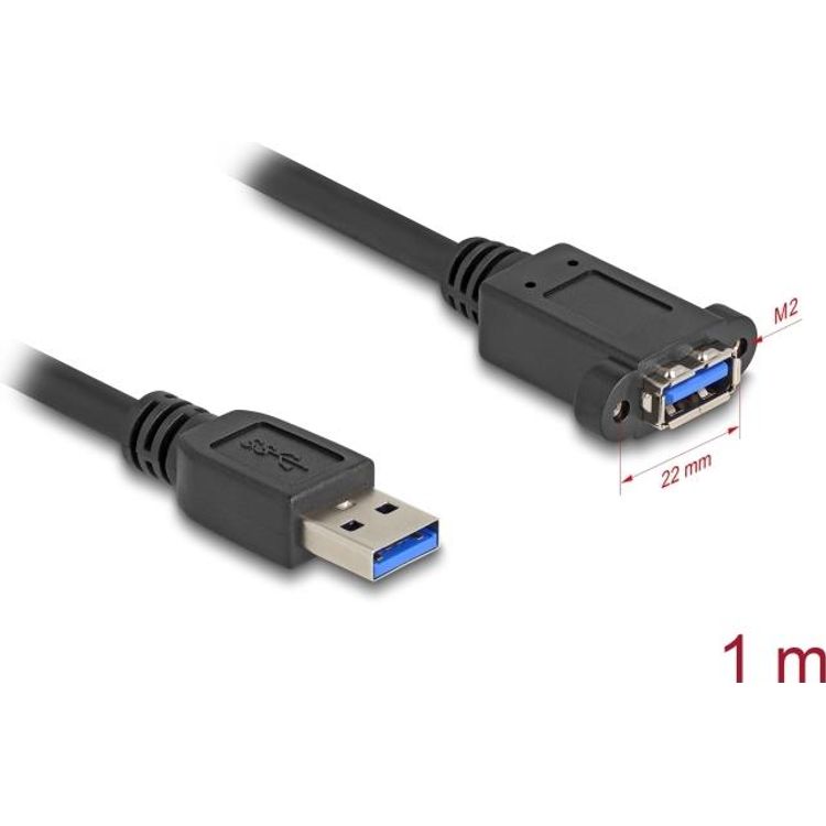 Tootefoto - Delock 80486 - USB 3.0 Kabel A Stecker auf Buchse 1.0 m - Kabel - Digital/Daten (80486)