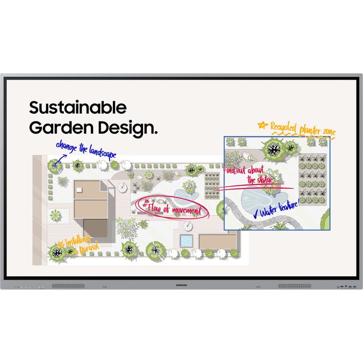 Tootefoto - SAMSUNG WEF Eboard WE75F-X 75inch Without OS UHD IR Touch 3xHDMI USB-C PD 2xUSB 3 USB 2 No Ethernet No WiFi OPS Slot 2x15W