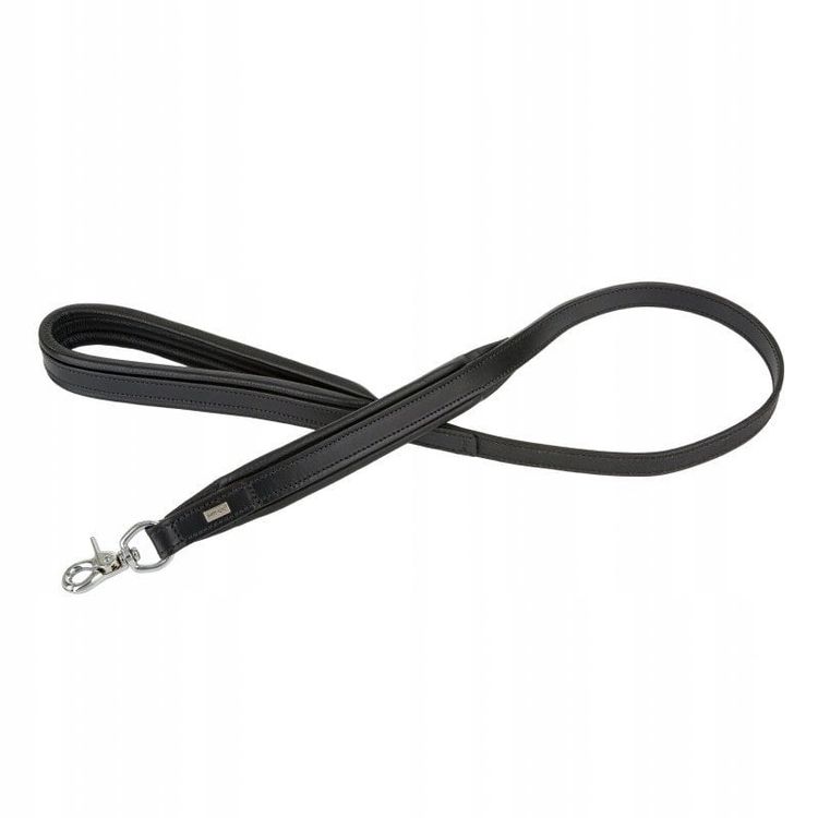 Tootefoto - Nahast kaelapael, 20 mm / 100 cm, must, mmeldud