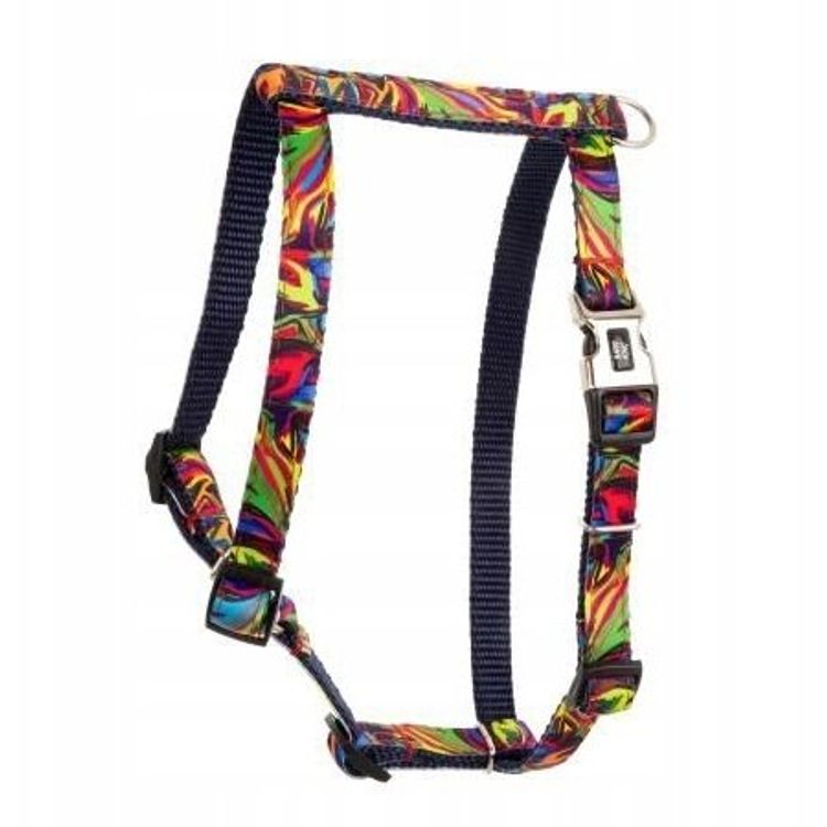 Tootefoto - Koera rakmed, tumesinine, Picasso muster, pol prop leenteip, 25mm/70-90cm