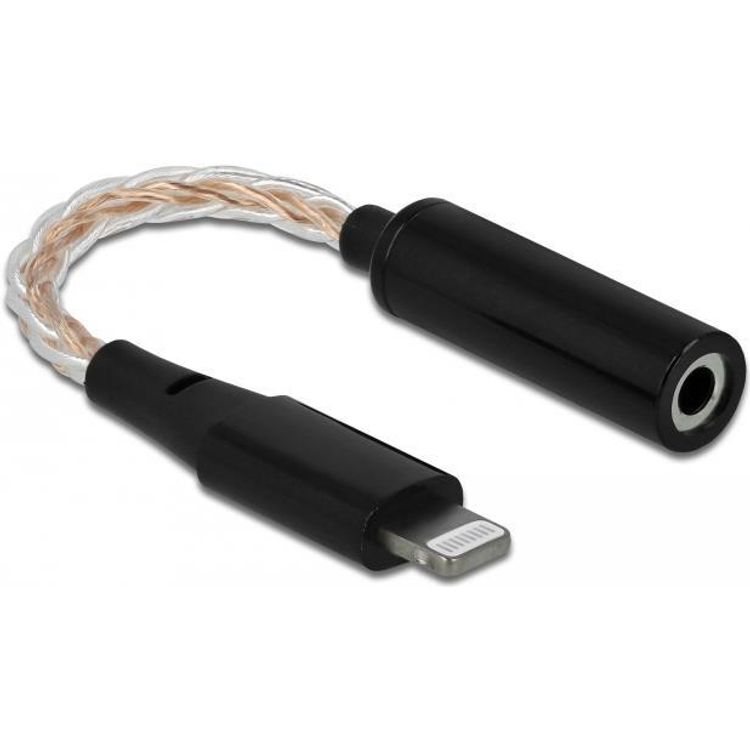 Tootefoto - DeLOCK 66317 mobiiltelefonikaabel Must 0,105 m 3.5mm Lightning