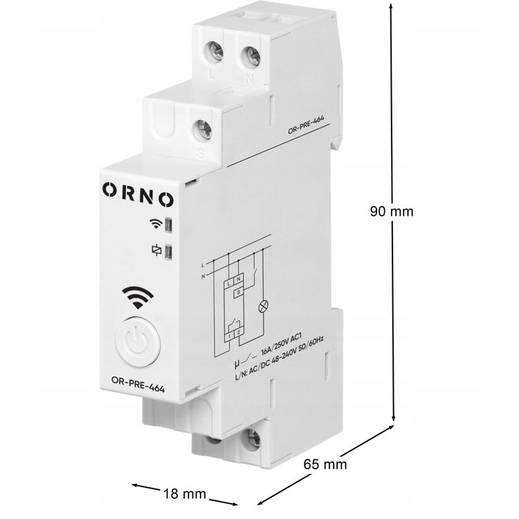 Tootefoto - Orno Elektroniczny programator astronomiczny i czasowy, 1 wyj cie przeka nikowe max.16A/230V, szeroko 1 modu , DIN TH-35mm, Tuya Smart Wi-Fi