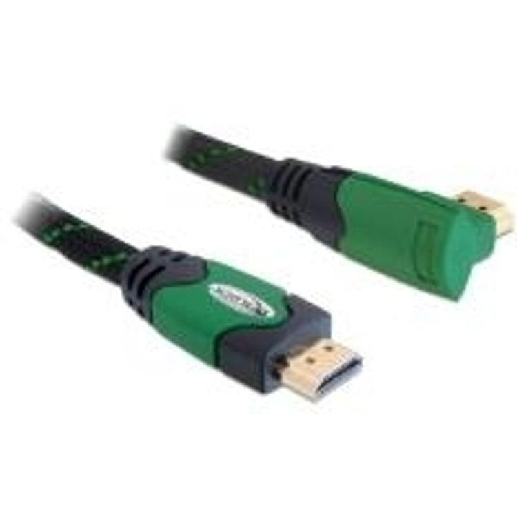 Tootefoto - DeLOCK 5m High Speed HDMI 1.4 HDMI-kaabel HDMI t p A (Standard) Must, Roheline