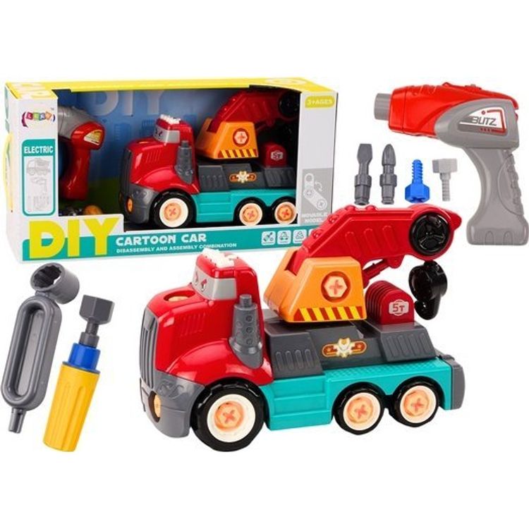 Tootefoto - LeanToysi multikas konksuga punase kraana demonteerimiseks