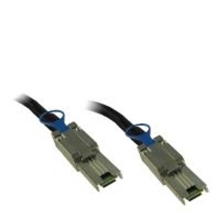 Tootefoto - Inter-Tech - Externes SAS-Kabel - SAS 6Gbit/s - 4x Shielded Mini MultiLane SAS (SFF-8088), 26-polig bis 4x Shielded Mini MultiLane SAS (SFF-8088), 26-polig - 1 m - Schwarz