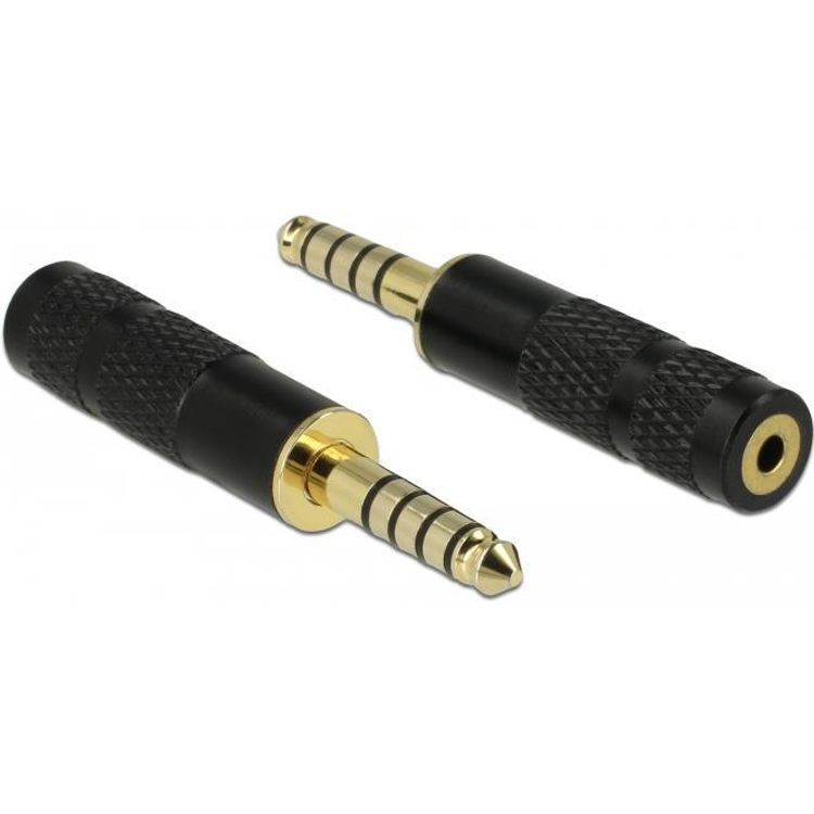 Tootefoto - DeLOCK 65897 kaabli soomuutja 1 x 4.4 mm 5 pin 1 x 2.5 mm 4 pin Must