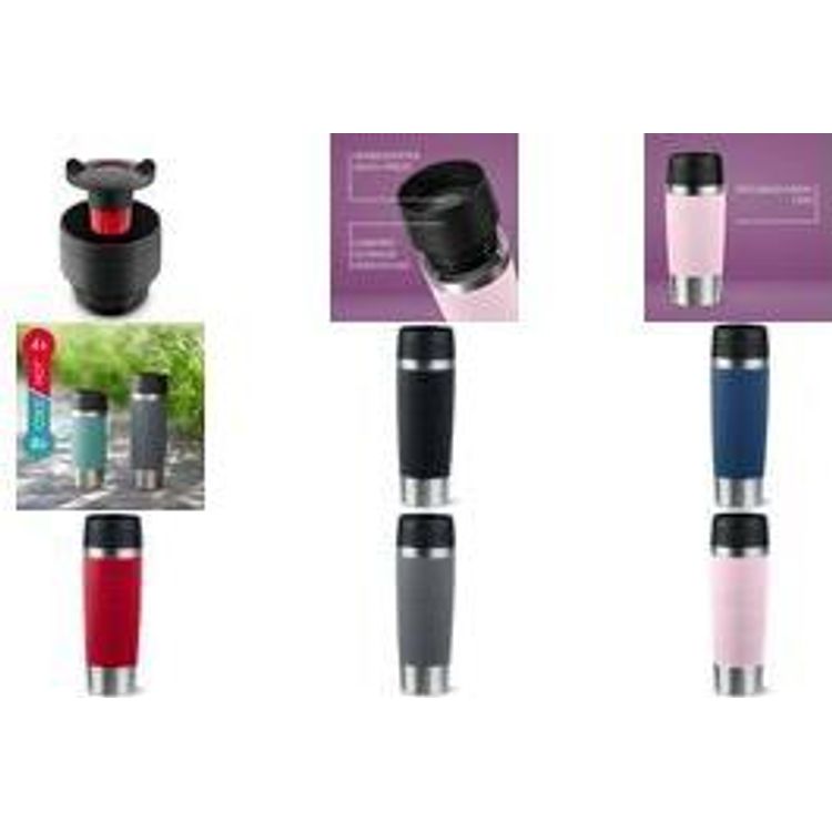 Tootefoto - emsa Isolierbecher TRAVEL MUG Classic, 0,5 L., pfeffergrau hochwertiger, vakuumisolierter Edelstahlk rper, sp l - 1 St ck (N20223)