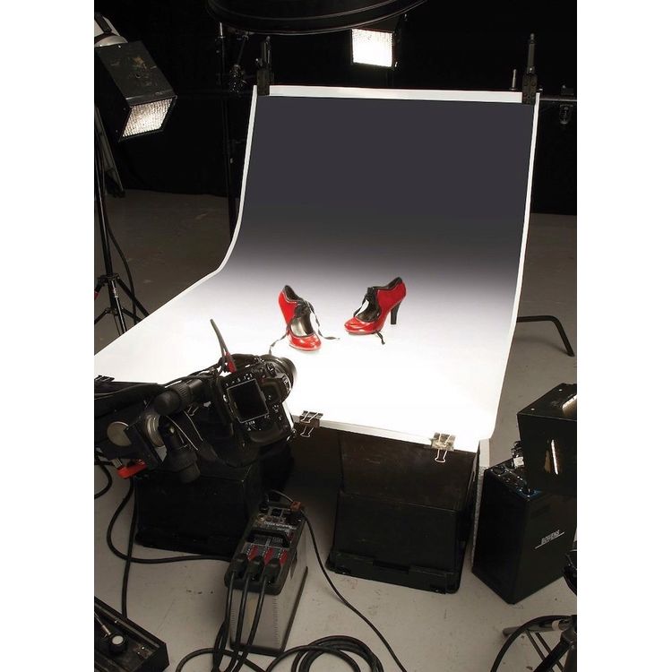 Tootefoto - Colorama Varjutatud taust valge/must 110 x 170cm