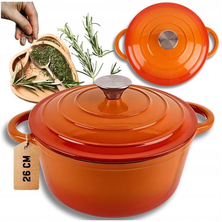 Tootefoto - ENAMEELMAL POT 26cm 5L HAGE ORAN