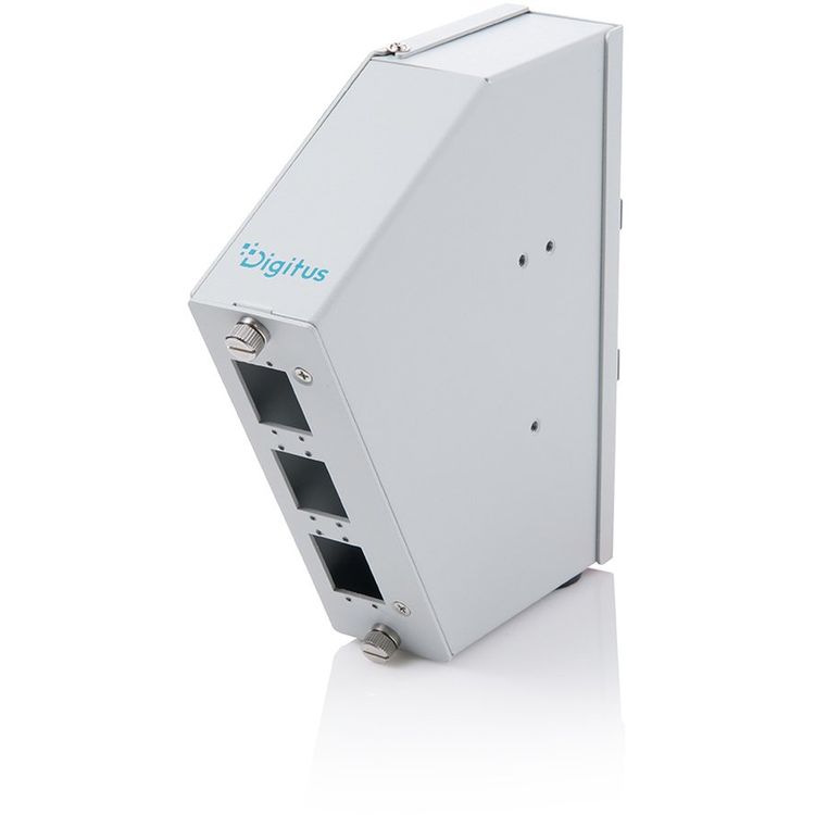 Tootefoto - DIGITUS LWL Hutschienen 6 SC DX/LC Quad abgewinkelt grau