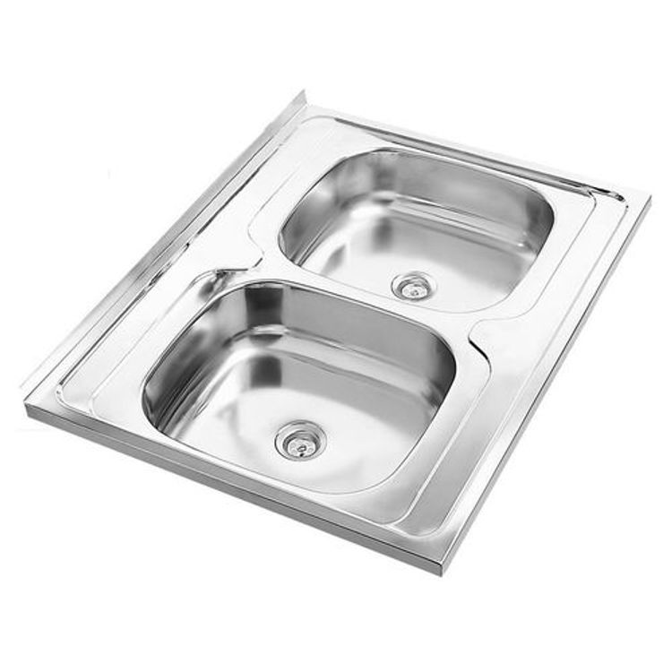 Tootefoto - Deante valamu 2-kausiline UNIVERSAALne valamu ilma ravooluta 80x60cm sile ZM6 0200