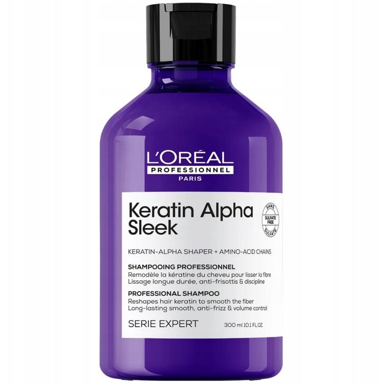 Tootefoto - Garnier L'OREAL PROFESSIONNEL Keratin Alpha Sleek siluv ampoon kahustele juustele 300 ml