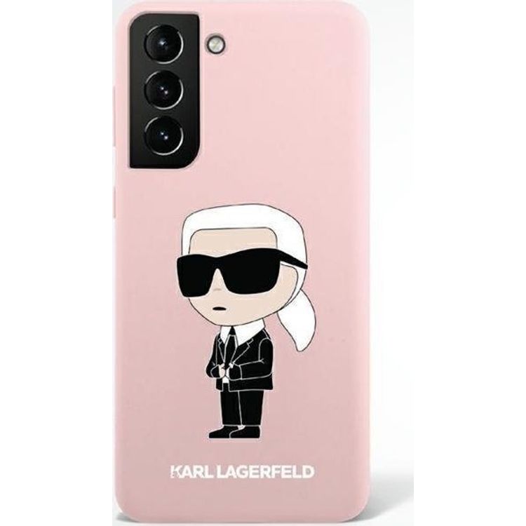 Tootefoto - Karl Lagerfeld Karl Lagerfeldi silikoonist NFT Ikonik Samsung Galaxy S23 mbris (roosa)
