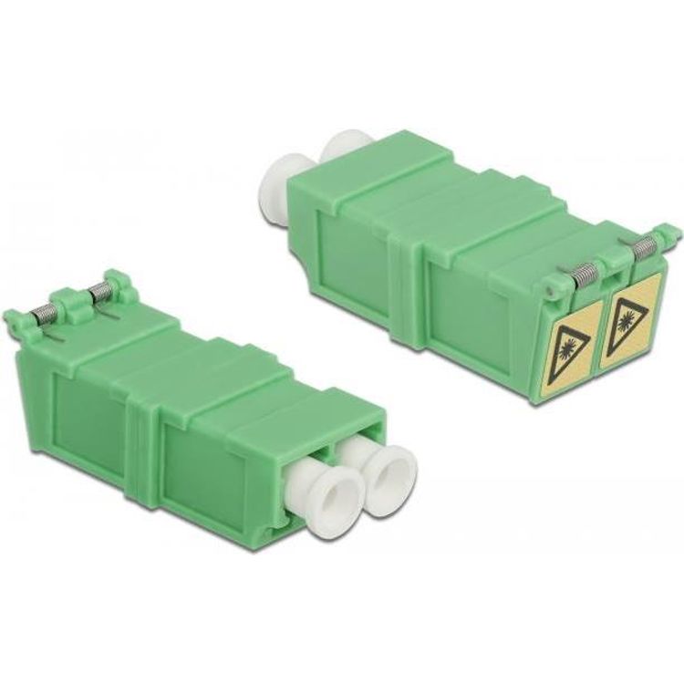Tootefoto - DeLOCK - Netzwerkkoppler - LC Multi-Mode (W) bis LC Multi-Mode (W) - Glasfaser - gr n (Packung mit 4) (85927)