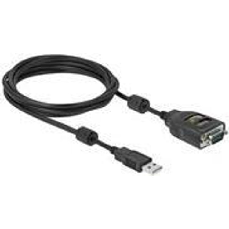 Tootefoto - DeLOCK 64154 j rjestikkaabel Must 2 m USB t p A RS-232