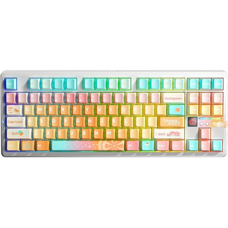 Tootefoto - AULA klaviatuuri tihend F87Pro V2 Orange Soda Kailh Meteorite Ice Cream switch RGB