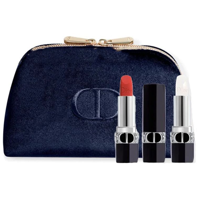 Tootefoto - Seadke Christian Dior: Couture'i v rv, samet, kreemi huulepulk, 720, Icone, korduvt idetav, 3,5 ml + couture'i v rv, huulepalsam, 000, loodusliku, t itmise jaoks, 3,5 g + tekstiilm