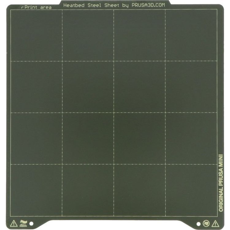 Tootefoto - Prusa Spring terasplaat isekleepuva PEI-lehega - Prusa Mini+ printeritele - sile}