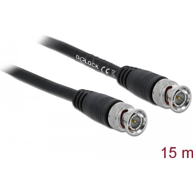 Tootefoto - DeLOCK 80086 koaksiaalkaabel 15 m BNC Must