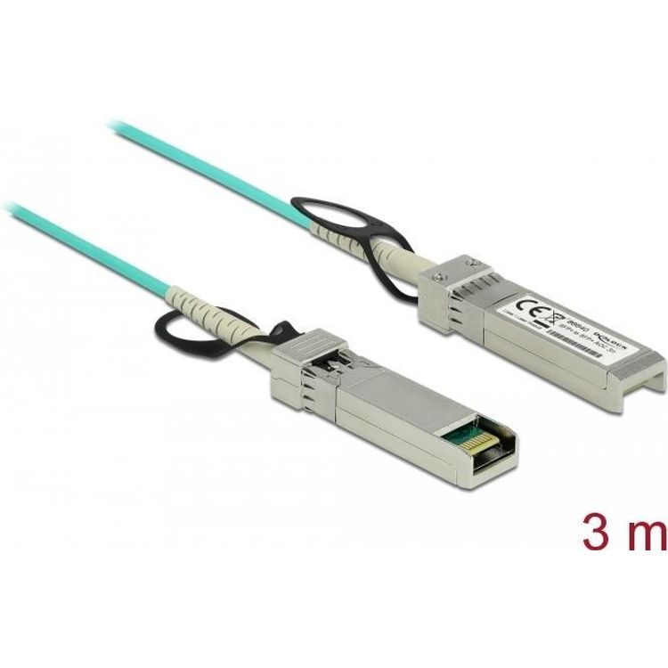 Tootefoto - DeLOCK 86640 kiudoptiline kaabel 3 m SFP+ Rohekassinine v rv