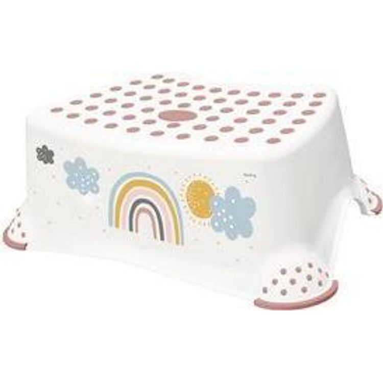 Tootefoto - keeeper kids Tritthocker "tomek Rainbow", wei mit Aufdruck, Tragkraft: 80 kg, Oberfl che und F e - 1 St ck (1864210029700)