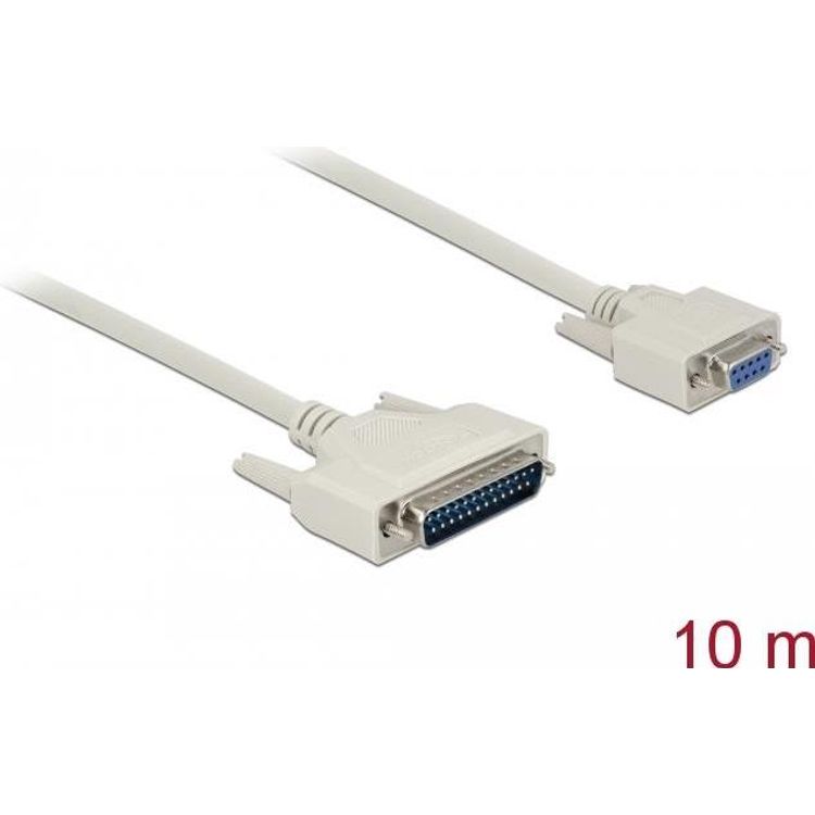 Tootefoto - DeLOCK 86877 j rjestikkaabel Bee 10 m D-Sub 25 Pin D-Sub 9 Pin
