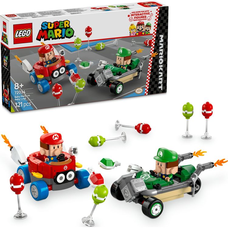 Tootefoto - LEGO Super Mario Mario Kart Baby Mario vs Baby Luigi 72034