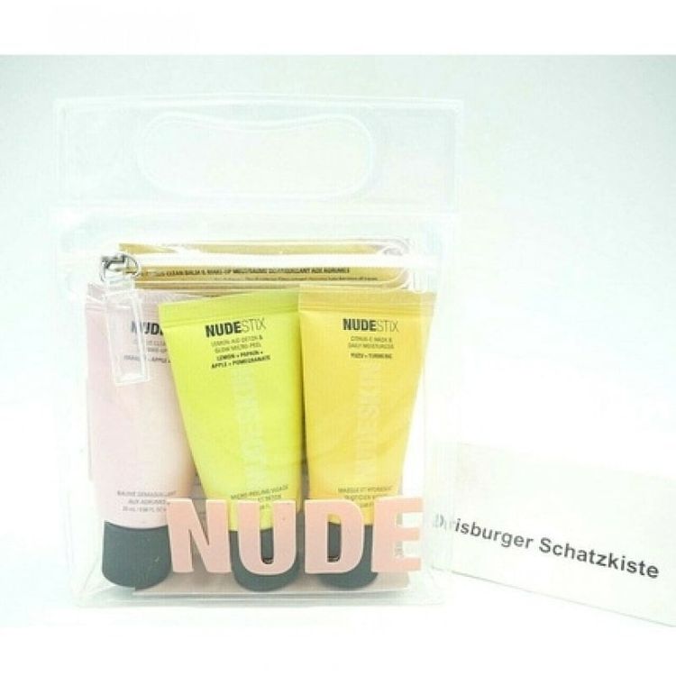 Tootefoto - Nudestix 3-Step Citrus Renew Set Nudestix: Lemon-Aid Detox & Glow, parabeenivaba, tuhmumisvastane, kooriv losjoon, 20 ml + Nudeskin Citrus-C, niisutav, kreemmask, n ole, 20 ml + Nu