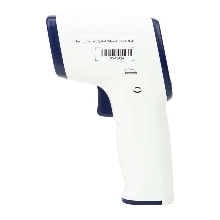 Tootefoto - SilverCloud UF41 digitaalse termomeetri komplekt kehale ja pindadele koos sinise kleepuva padjaga