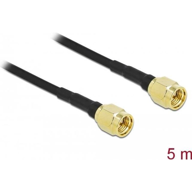 Tootefoto - DeLOCK 90470 koaksiaalkaabel LMR100 5 m SMA Must