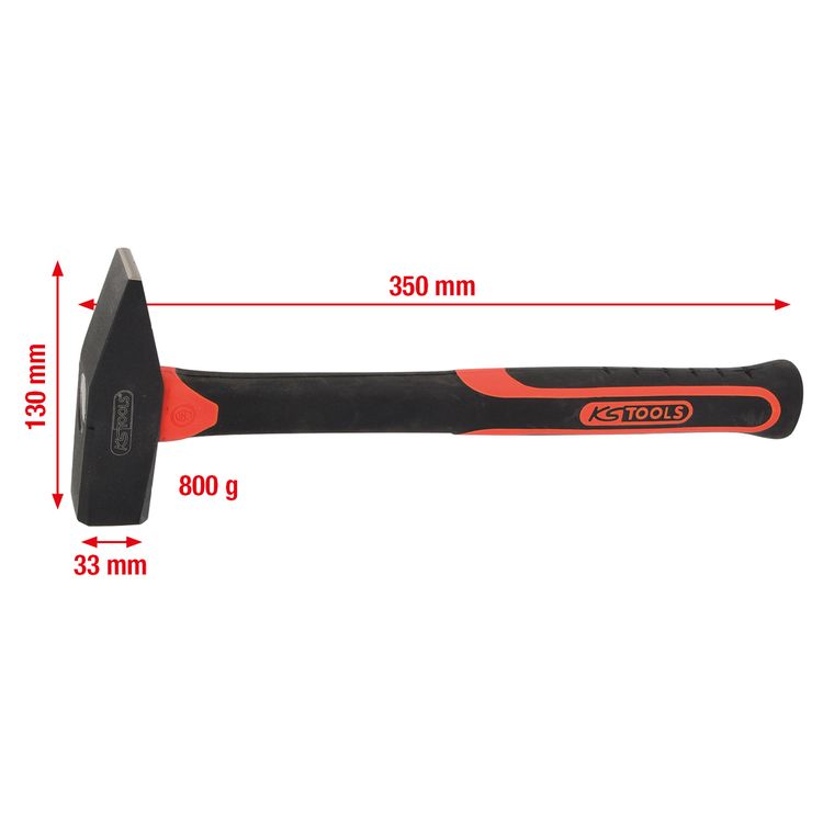 Tootefoto - KS Tools 142.1381 haamer Puusepa haamer Must