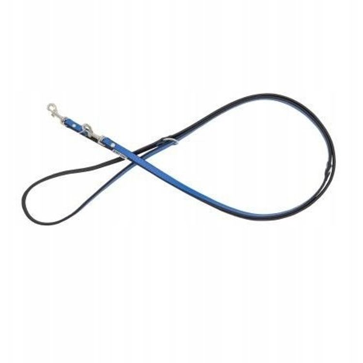 Tootefoto - Reguleeritav nahast koerarihm, sinine/must, M-L, 20mm/200cm