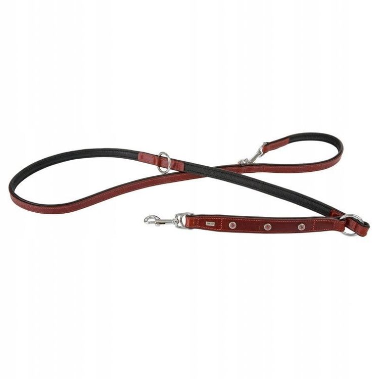 Tootefoto - Nahast kaelapael, 20 mm / 200 cm, punane/must